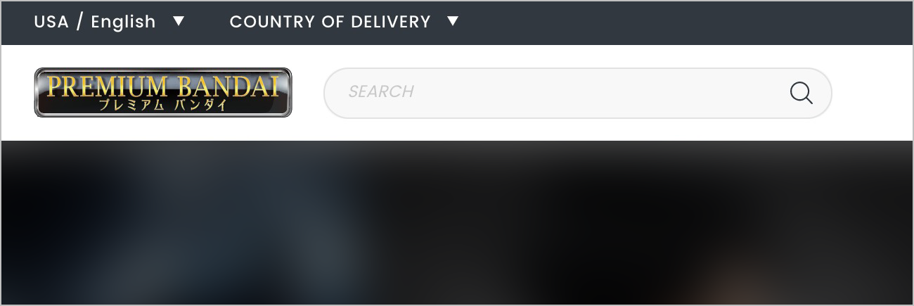 the menu at the top of the page
